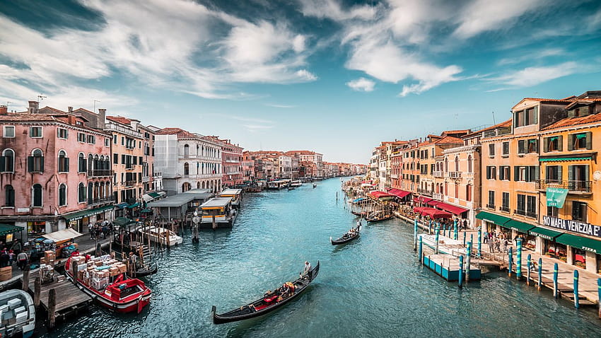 1366x768 Italy Boats Venice Canal 1366x768 Resolution , Backgrounds ...