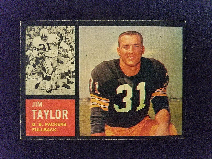 1962 Topps Football Card 66 Jim Taylor SP HD wallpaper