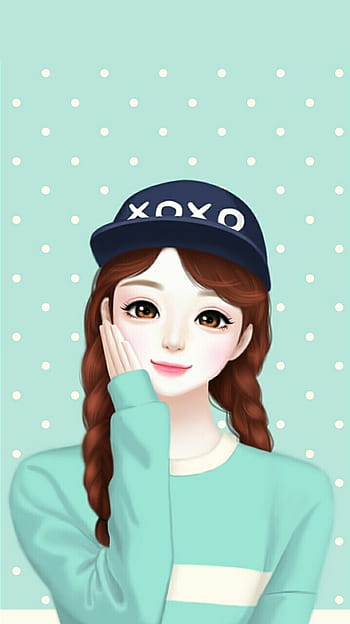 Cute lovely girl cartoon HD wallpapers | Pxfuel