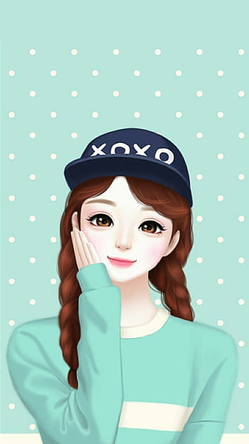 Cartoon photo - Cute girl🥰😍💕 #cartoonphoto