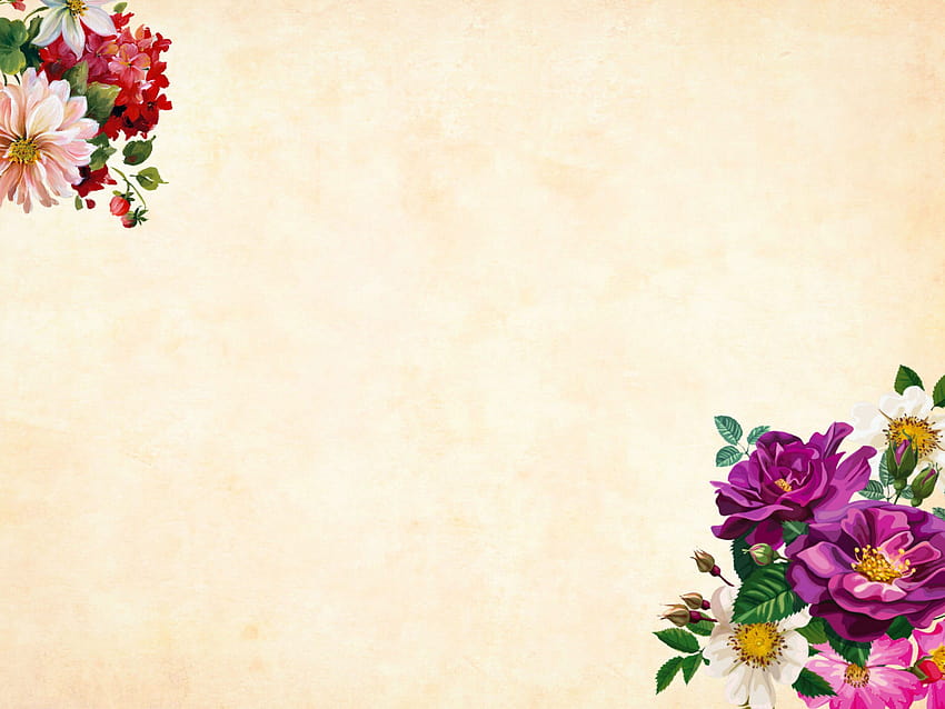Vintage flower , background, watercolor, floral, border, garden • For You For & Mobile, border design HD wallpaper
