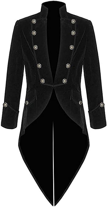 Mens Tailcoat Jacket,F_Gotal Mens Steampunk Victorian Jacket Zipper ...