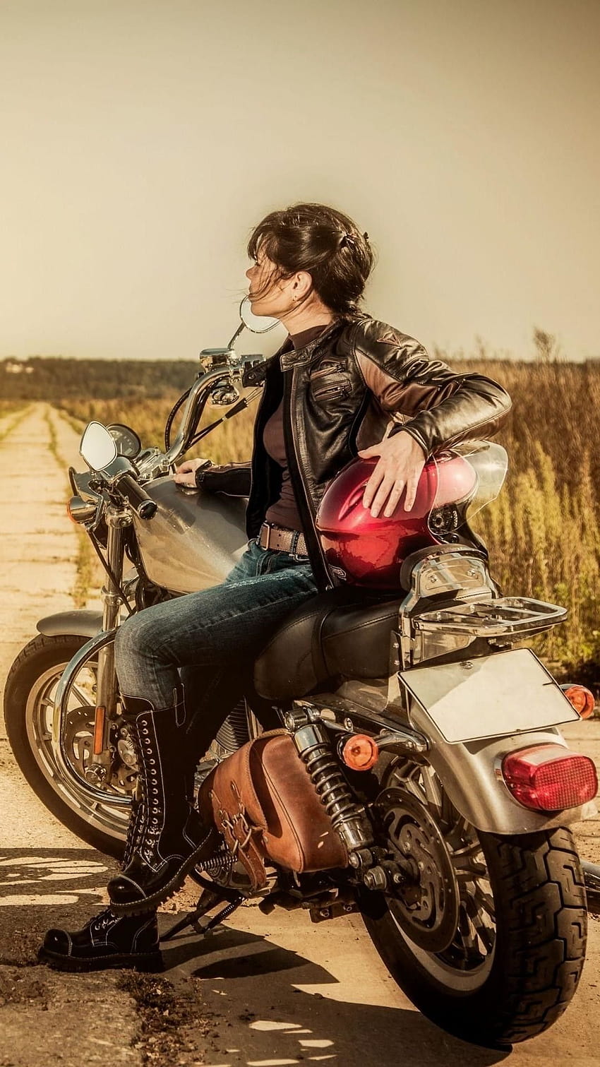 1080x1920 .wiki, women motorbike rider HD phone wallpaper