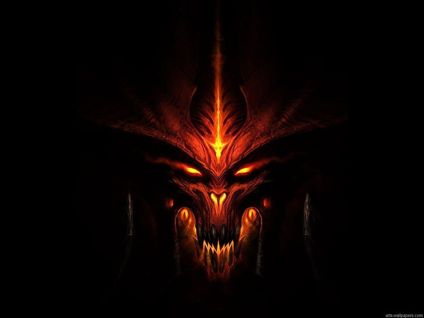 Videojuego Diablo III Demon Hell Dark Fire Diablo, hell mobile fondo de pantalla