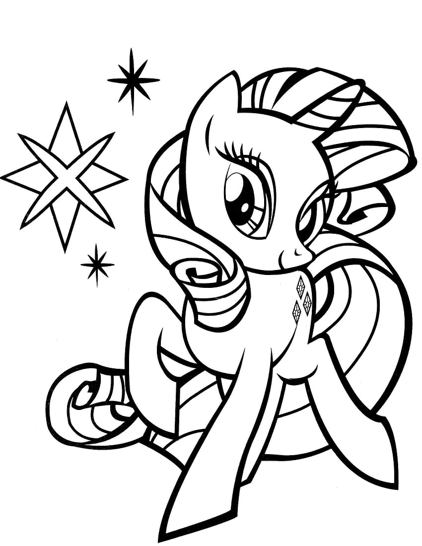 Coloring Page Of My Little Pony With HD phone wallpaper