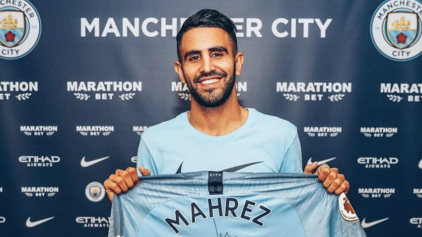 Benjamin Mendy welcomes Riyad Mahrez to Manchester City, man city mahrez HD wallpaper