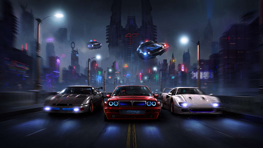 Night Car, carreras callejeras fondo de pantalla