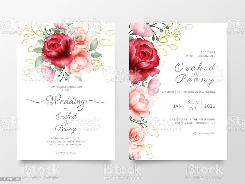 Flowers Wedding Invitation Cards Template With Marble Textures Modern Poster Abstract Backgrounds Greeting Save The Date Greeting Vector Stock Illustration HD wallpaper