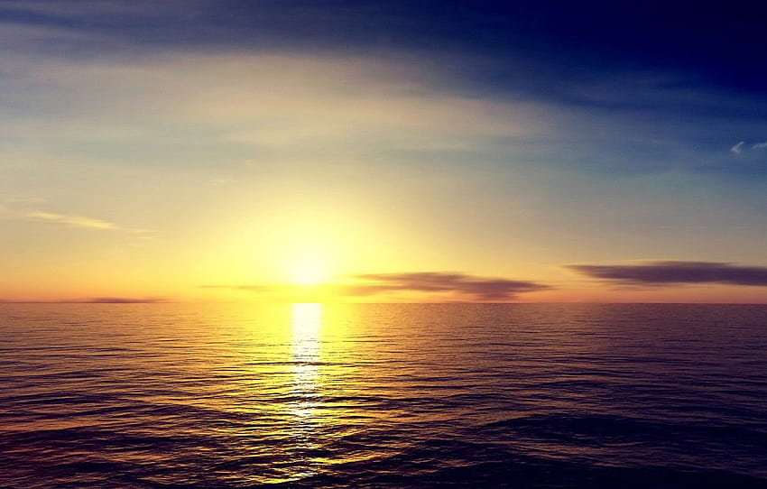 하늘, 태양, 일출, 바다, 아침, 아침 해 , 섹션 природа HD 월페이퍼
