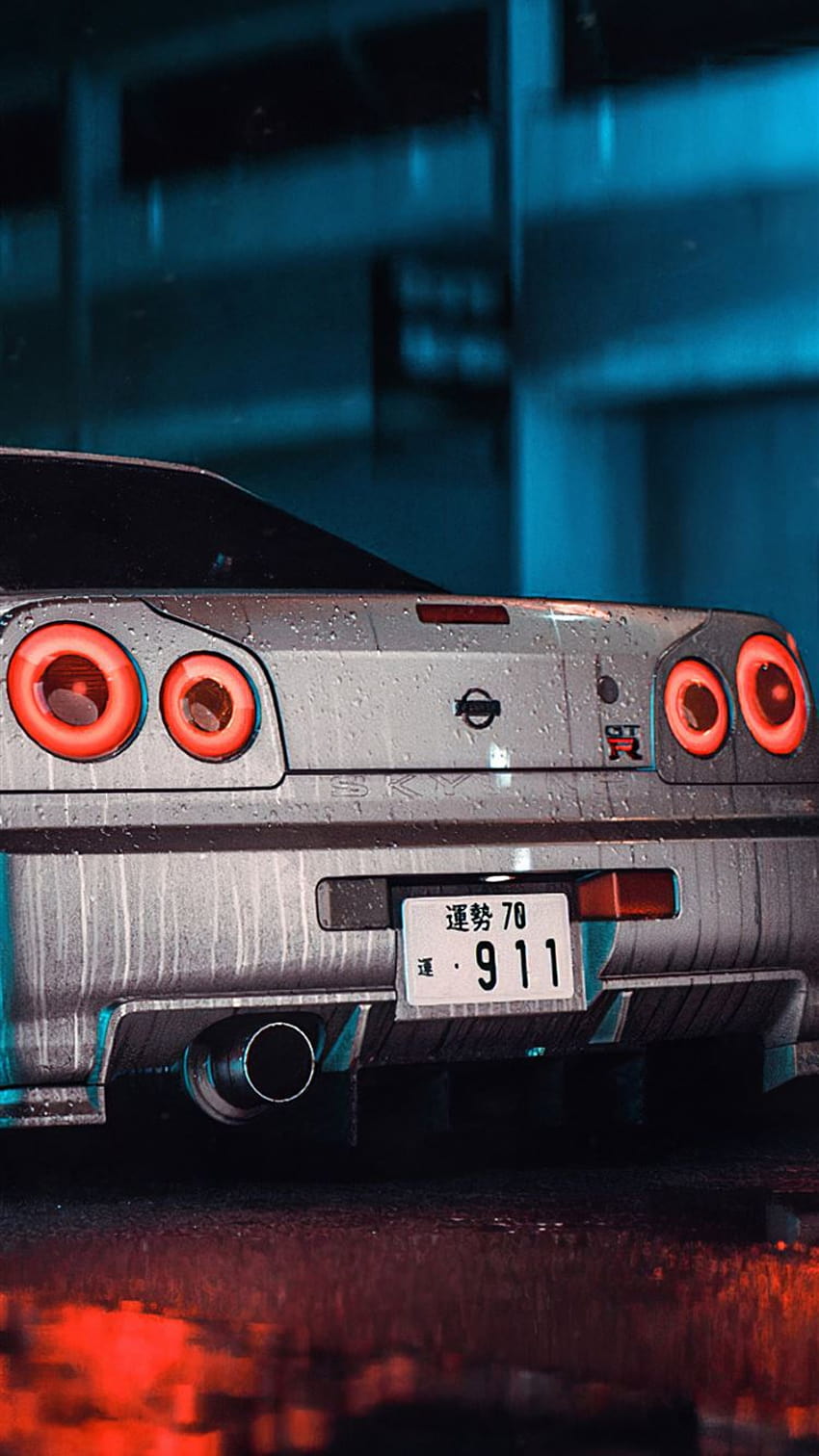 Nissan Skyline GT R R34 Need For Speed ​​Samsung ... iPhone HD тапет за телефон