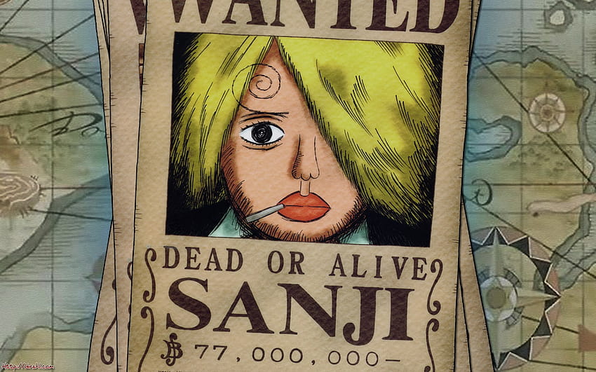 Muro: Sanji Wanted Poster Wall fondo de pantalla