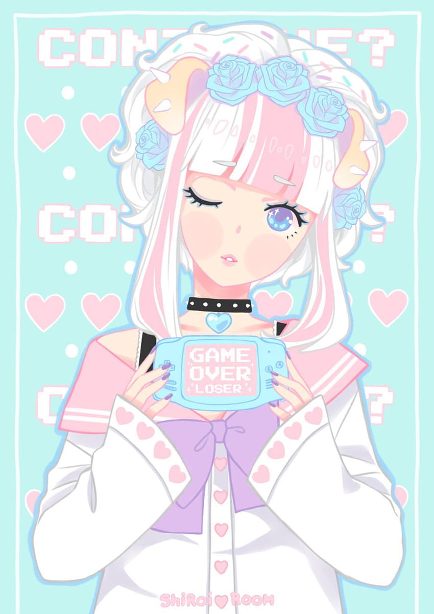 about cute in Drawing by Rest In Peace, aesthetic pink gamer girl HD phone wallpaper