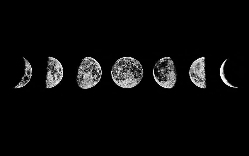 Aesthetic Black Moon 1920x1200 56420, black and white moon HD wallpaper