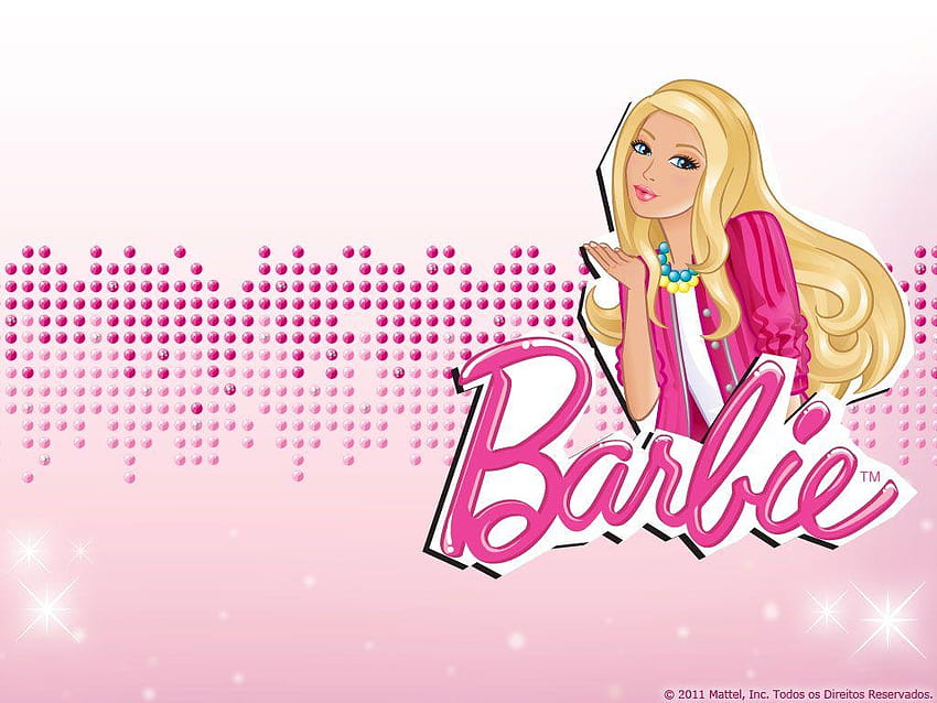 Dibujos animados de Barbie, logotipo de Barbie fondo de pantalla