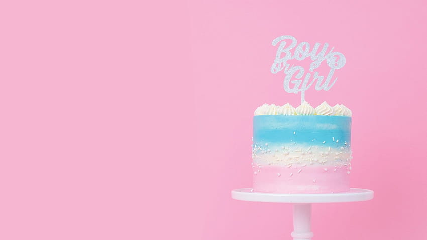 Gender Reveal Cakes HD wallpaper