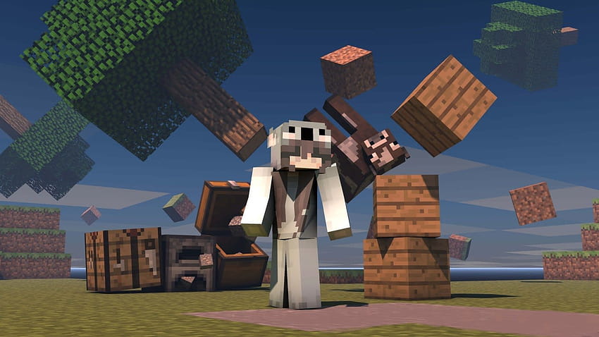 Make a minecraft with your own skin by Mwelon HD wallpaper