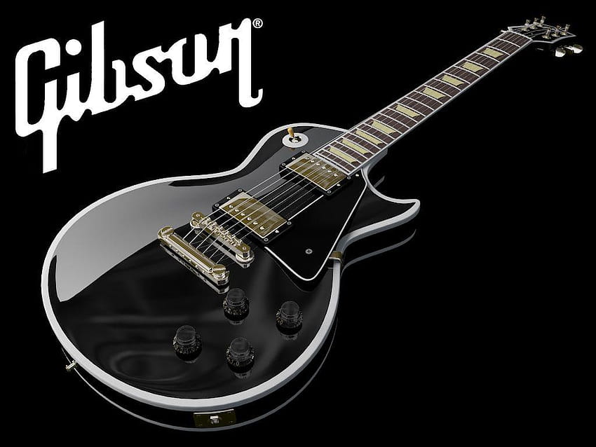 Gibson Les Paul черен цвят, epiphone les paul черен HD тапет