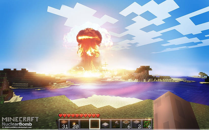 MineCraft 10000 Nuke Explosion HD wallpaper