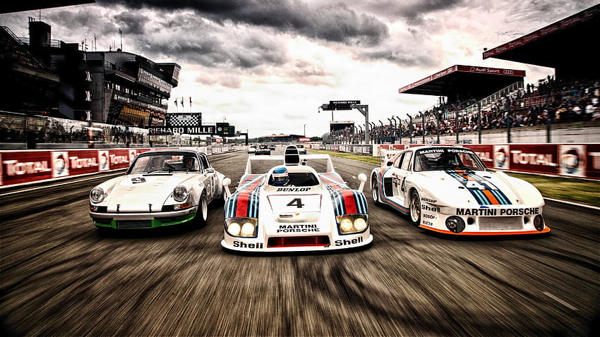 Porsche Race Car, corrida de martini papel de parede HD