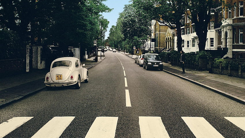 VW коригира обложката на албума The Beatles Abbey Road HD тапет