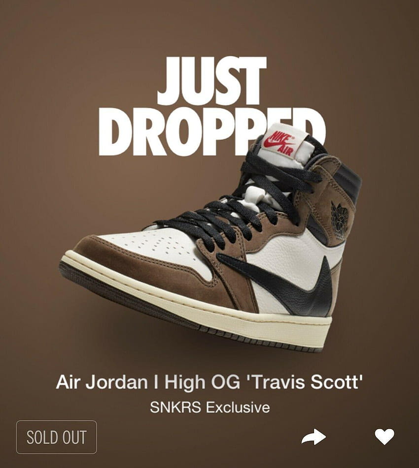 Details about 2019 Nike Air Jordan 1 Travis Scott High, travis scott x air jordan 1 cactus jack HD phone wallpaper