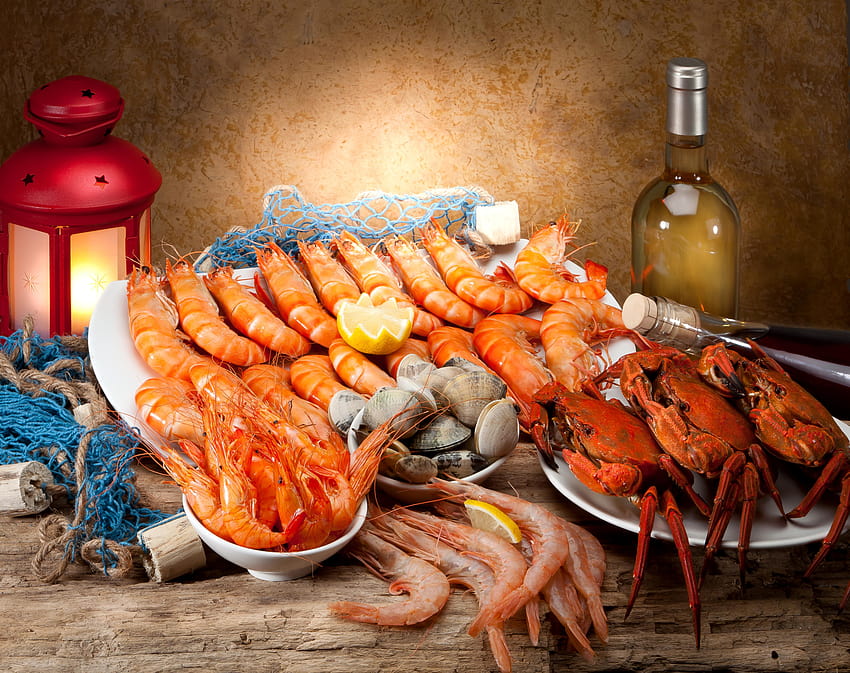 Seafood Ultra, варене на морски дарове HD тапет