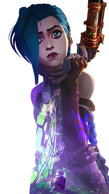 Arcane Vi Jinx LoL Wallpaper iPhone Phone 4K #1831e