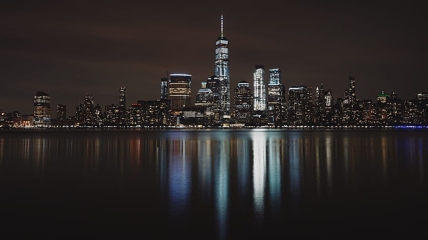 5120x2880 Nowy Jork Noc , Tła i, Nowy Jork nocą panoramę Tapeta HD