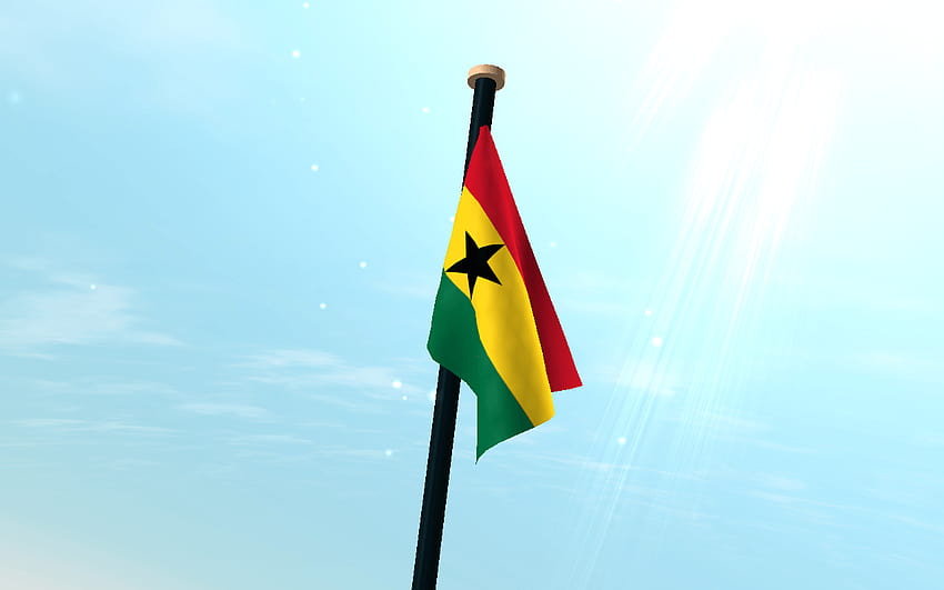 Ghana Flag 3D HD wallpaper