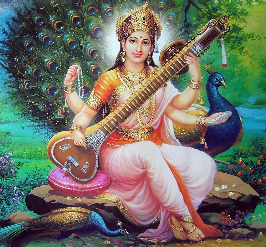 Saraswati Devi, saraswati mata HD wallpaper