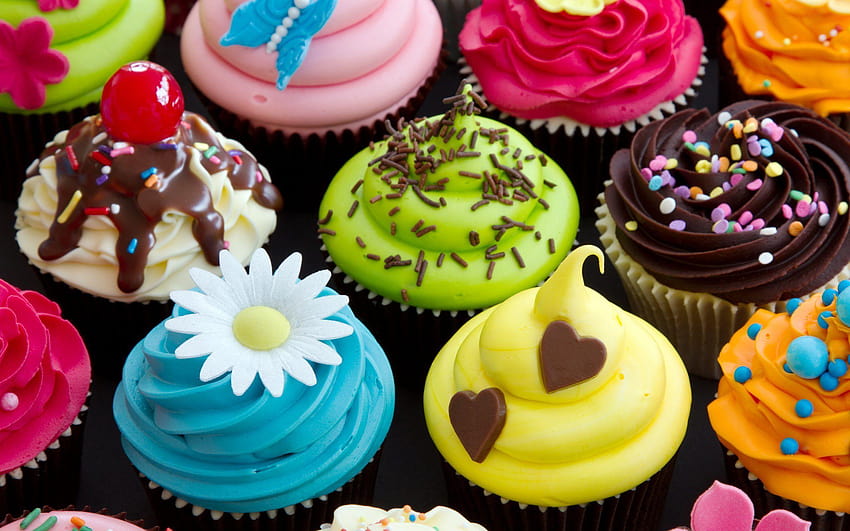 Pasteles coloridos Descarga de Cup Cakes, cupcakes arcoiris fondo de  pantalla | Pxfuel
