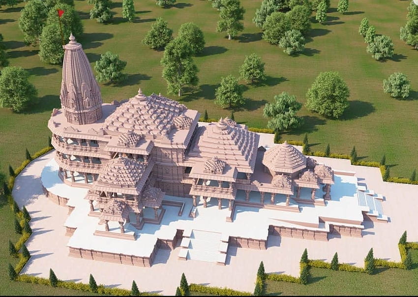 Jak będzie wyglądać świątynia Ayodhya Ram: Na ch świątynia Tapeta HD