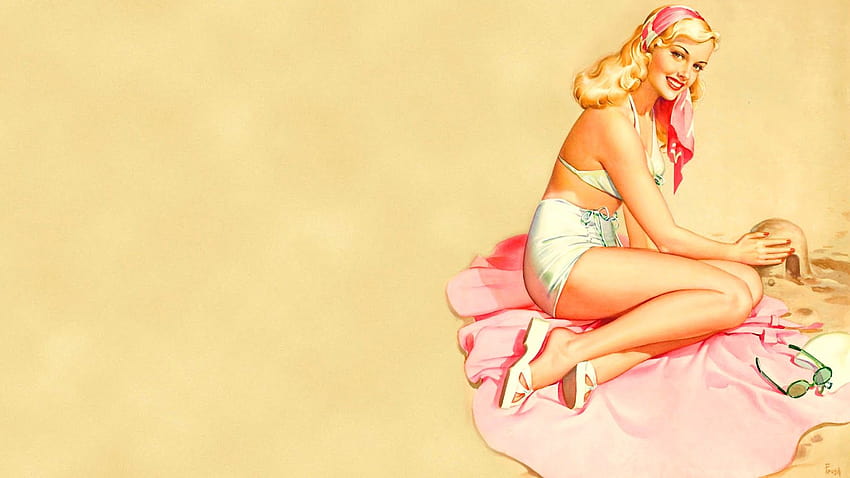 Pin Up Styled Girl Destroying A City Live Live Anime, pin up girl girls HD wallpaper