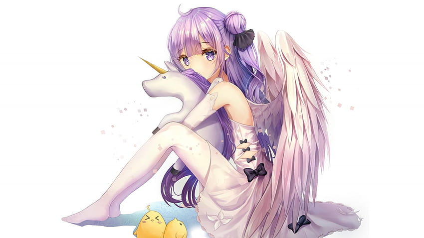2048x1152 azur lane, unicorn with wings, anime, unicorn anime HD wallpaper