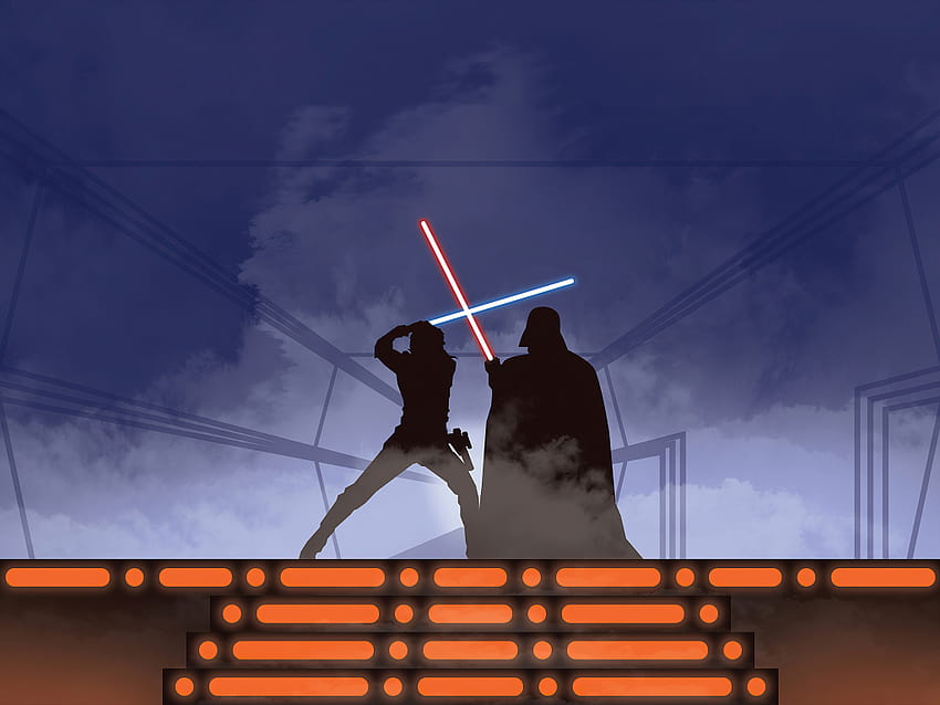 Star Wars: Das Imperium schlägt zurück, Kampf, Silhouette, Hintergrund, 9dbe7b, Lichtschwertduell-Silhouette HD-Hintergrundbild