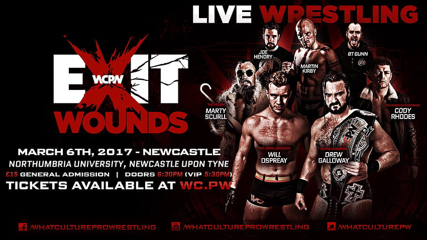 WCPW Exit Wounds Results: Drew Galloway VS Will Ospreay WCPW World HD wallpaper
