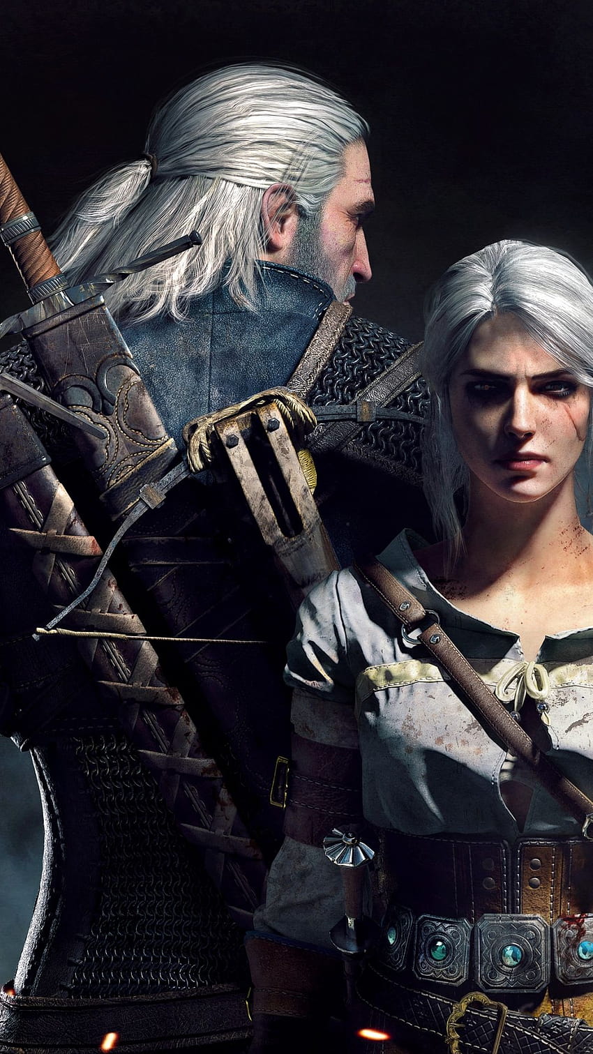 Geralt Ciri The Witcher 3 Wild Hunt, smartphone le sorceleur 3 Fond d'écran de téléphone HD