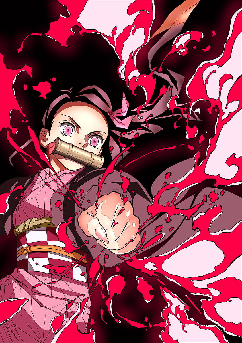 Yang terbaik untuk Nezuko Kamado Demon Slayer: Kimetsu no Yaiba, kimetsu no yaiba iphone 12 wallpaper ponsel HD