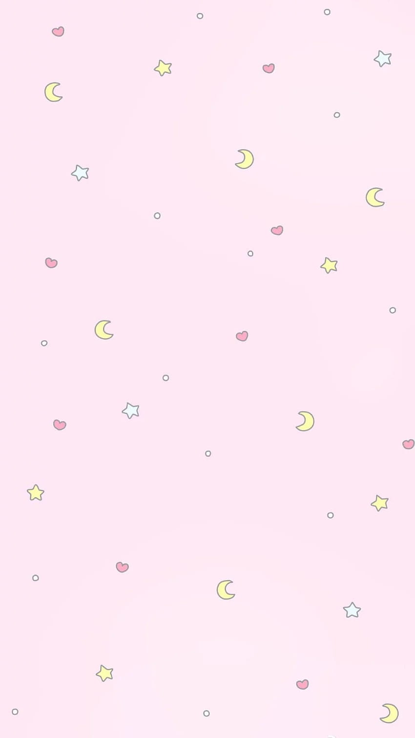 kawaii iphone, rosa, patrón, lila, diseño, patrón kawaii fondo de pantalla del teléfono