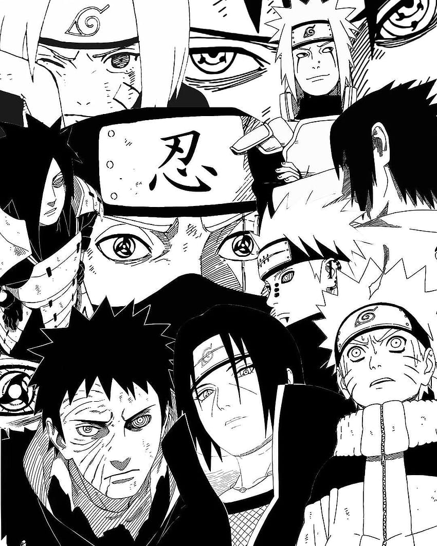 Made a collage of the manga drawings : Naruto, naruto collage HD phone wallpaper