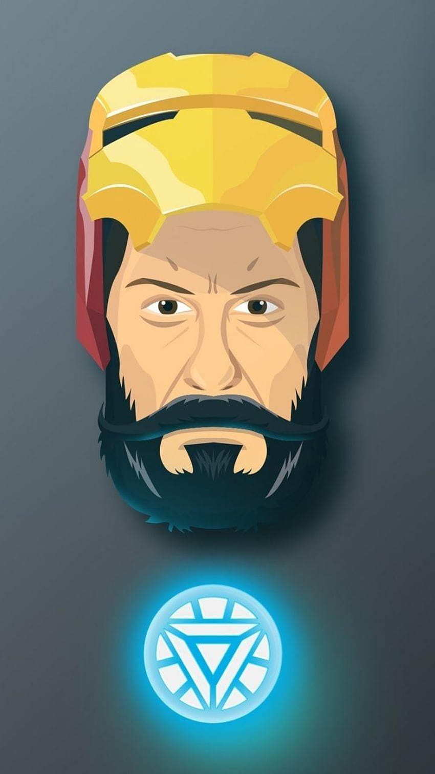Beard, Iron man, superhero, artwork, 720x1280, tony stark beard HD phone wallpaper