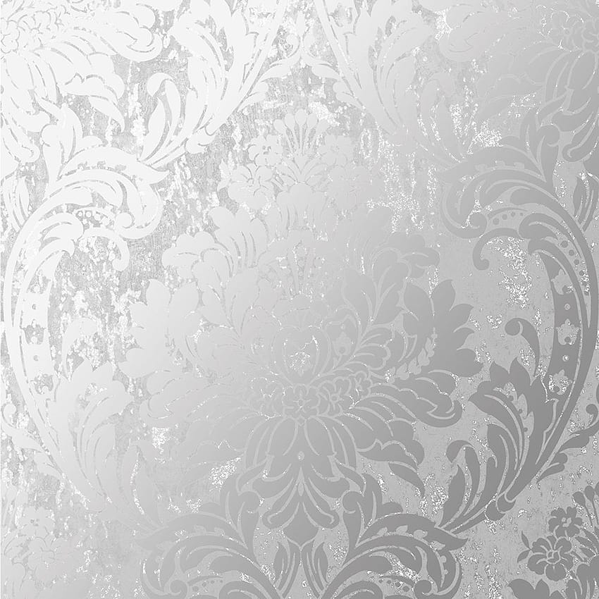 Graham & Brown Milan Damask Silver, sliver HD phone wallpaper