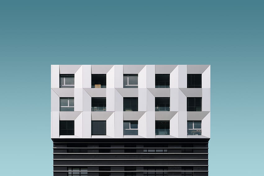 Architecture, Skyscraper, Geometric, Minimal, minimalist architecture HD wallpaper