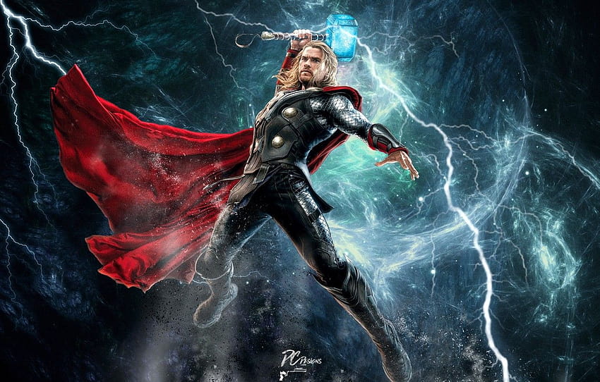God, hammer, art, Thor, Marvel Comics, Avengers: Age of Ultron, The Avengers: Age Of Ultron, Thor Odinson , section фильмы HD wallpaper