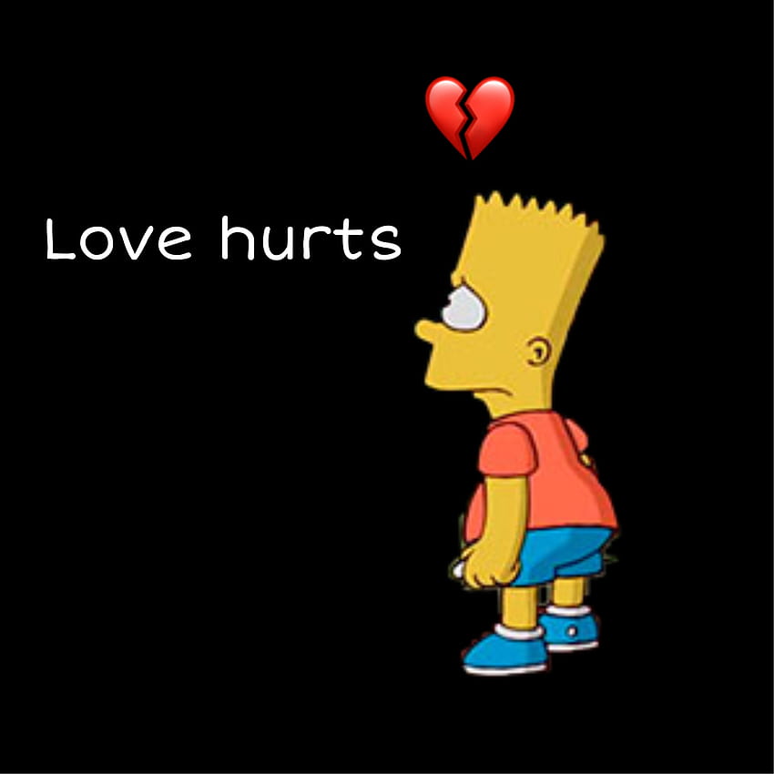 Bart simpson sad broken heart HD wallpapers