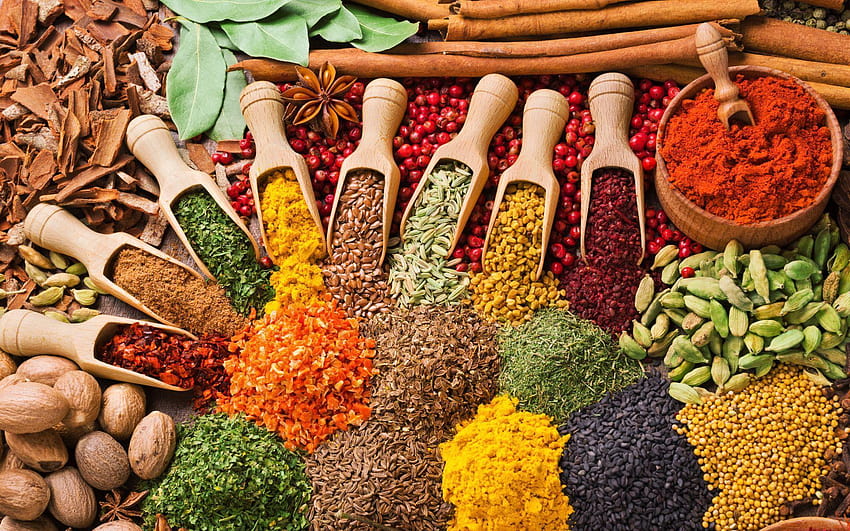 Herbs & Spices Pattern HD wallpaper