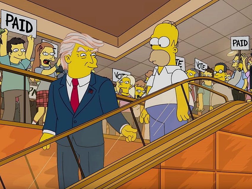 Przewodnik po prognozach Donalda Trumpa Simpsonowie Tapeta HD