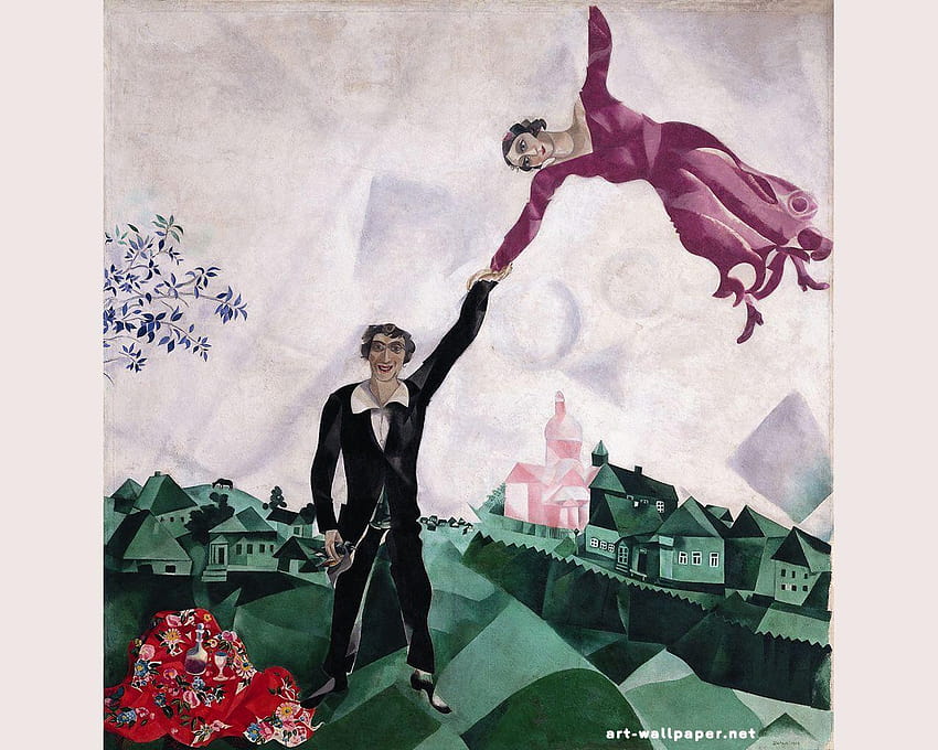 pinturas de marc chagall, con arte chagall fondo de pantalla