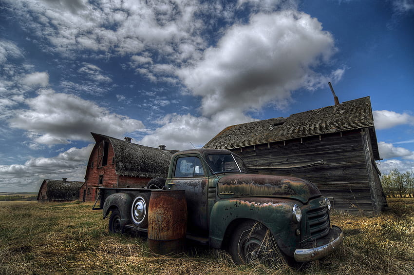 : antiguo, coche, abandonado, cielo, vehículo, granja, Canadá, Nikon, granero, Alberta, GMC, Camión, nube, oxidado, auto, D300s, captura de , Tokina, 1224, área rural, Marca de automóvil, Off road, Rustbucket 1700x1127 , camiones agrícolas fondo de pantalla