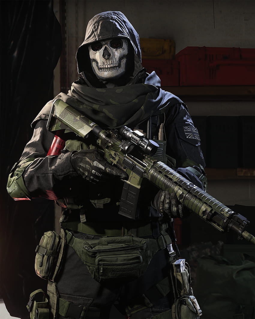 Simon Ghost Riley, soldats de la guerre moderne Call of Duty Fond d'écran de téléphone HD